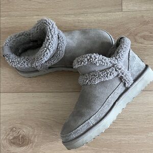 UGG Cozy Gray Shearling Women's Boots
